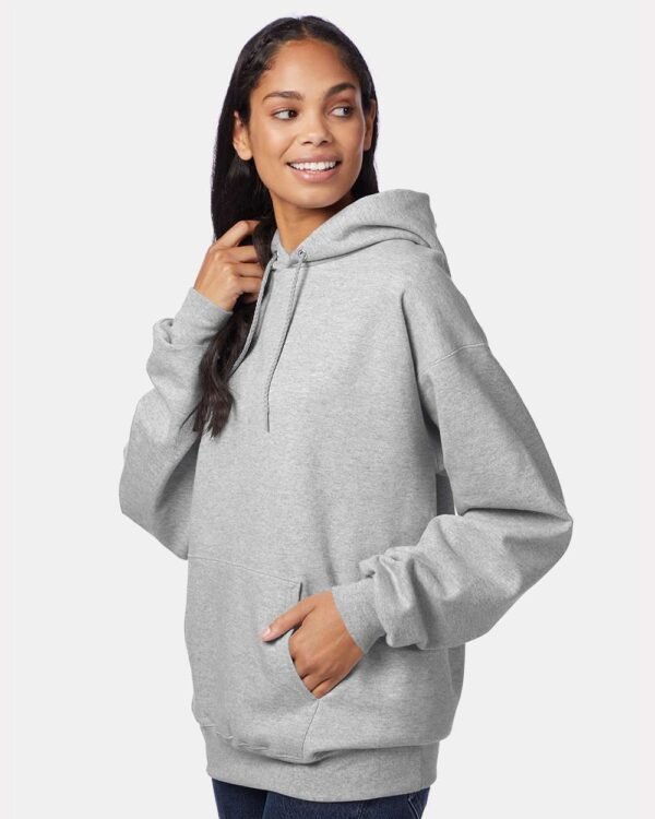 Hanes Men's Ultimate Cotton Heavyweight Pullover Hoodie Sweatshirt, Light Steel, Small Fleece Menswear - Image 6