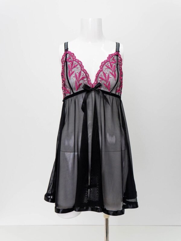 Floral Sequin Embroidery Babydoll