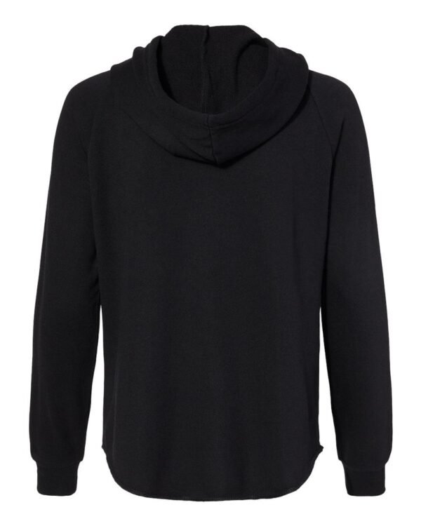 Independent Trading Co. - Women's California Wave Wash Full-Zip Hooded Sweatshirt - PRM2500Z - XS - Black Fit Womenswear - Image 6