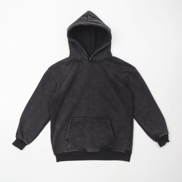 HIGH LEVEL HL Menswear Stone washed hoodie 360gsm - Black, Pink, Sage Green - regular fit true to size Casual Cotton - Image 3