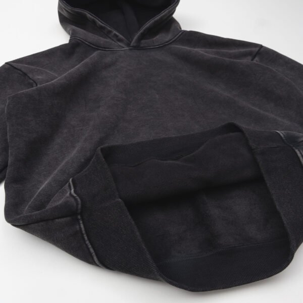 HIGH LEVEL HL Menswear Stone washed hoodie 360gsm - Black, Pink, Sage Green - regular fit true to size Casual Cotton - Image 5