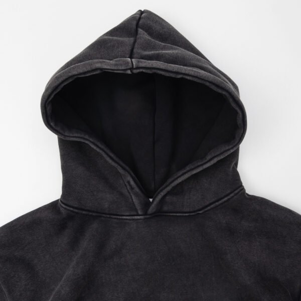 HIGH LEVEL HL Menswear Stone washed hoodie 360gsm - Black, Pink, Sage Green - regular fit true to size Casual Cotton - Image 6