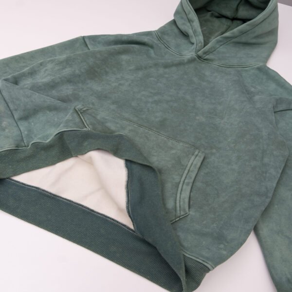 HIGH LEVEL HL Menswear Stone washed hoodie 360gsm - Black, Pink, Sage Green - regular fit true to size Casual Cotton - Image 8