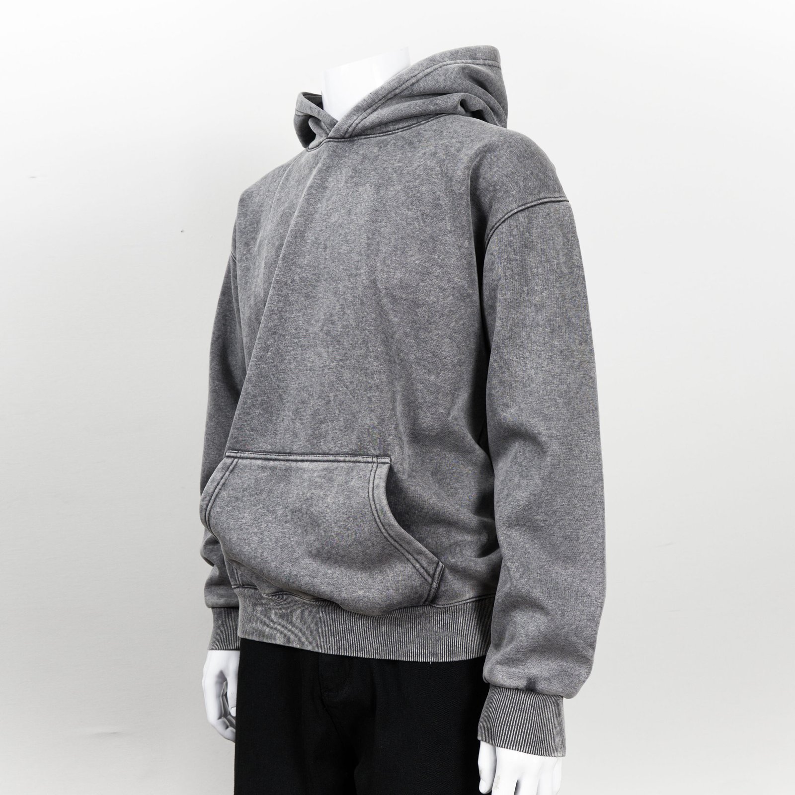 HIGH LEVEL HL Menswear Stone washed hoodie 360gsm - Black, Pink, Green, Tan, Navy, Grey - regular fit true to size Casual Cotton - Image 22