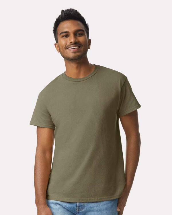 Gildan Ultra Cotton T-Shirt 2000 - Men's Tshirt Casual Heavyweight Basic - Black, White, Tan, Prairie Dust or Safety Pink - Image 15