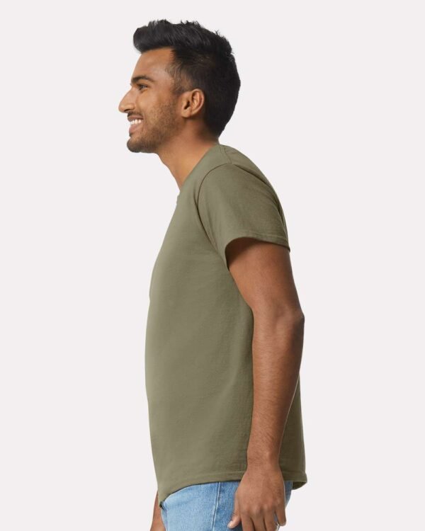 Gildan Ultra Cotton T-Shirt 2000 - Men's Tshirt Casual Heavyweight Basic - Black, White, Tan, Prairie Dust or Safety Pink - Image 16