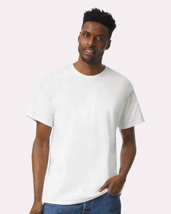 Gildan Ultra Cotton T-Shirt 2000 - Men's Tshirt Casual Heavyweight Basic - Black, White, Tan, Prairie Dust or Safety Pink - Image 20