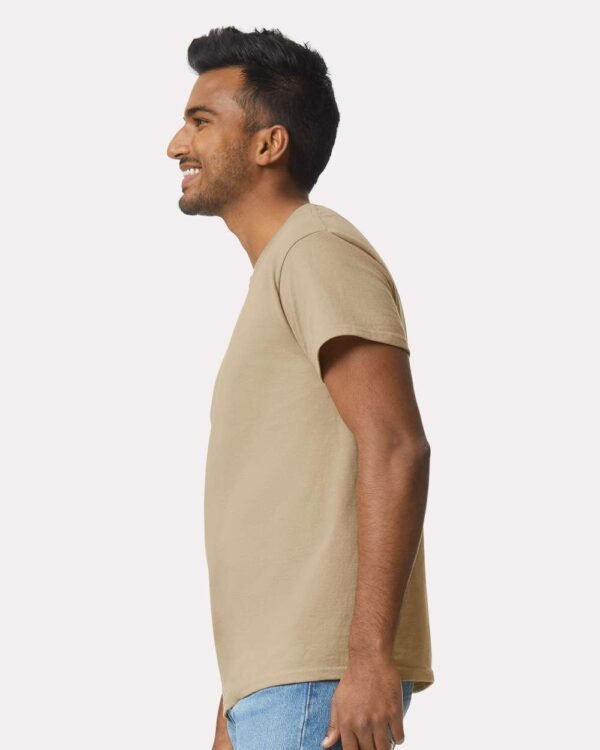 Gildan Ultra Cotton T-Shirt 2000 - Men's Tshirt Casual Heavyweight Basic - Black, White, Tan, Prairie Dust or Safety Pink - Image 10