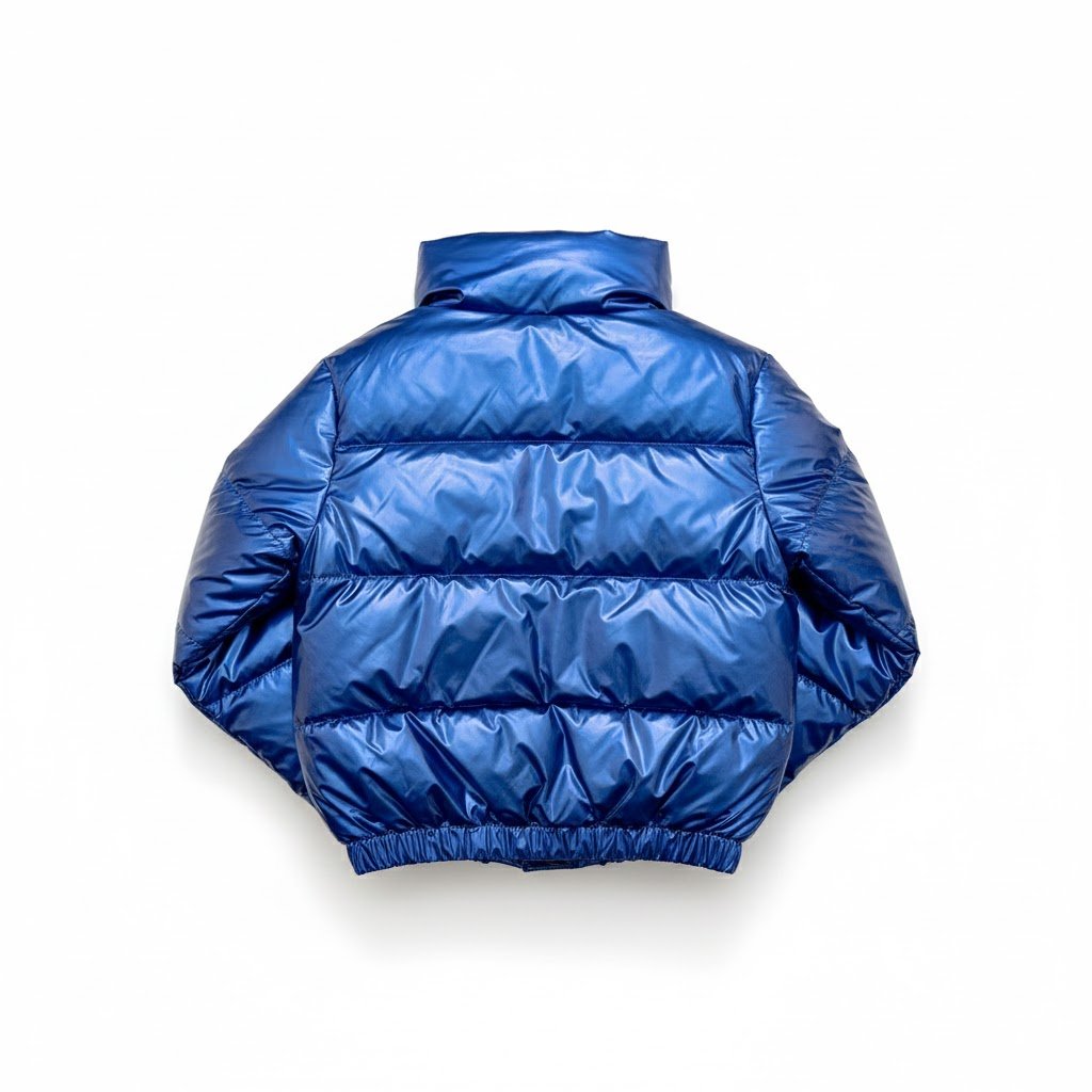 Women Cropped Puffer Jacket High Neck Quilted Bubble Coat Womenswear Lightweight Shiny - Image 4