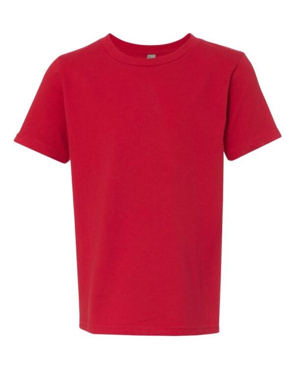 Next Level Youth 100% Cotton Crewneck Unisex Boy and Girl T-Shirt Jersey - 3310 - Red - Image 3