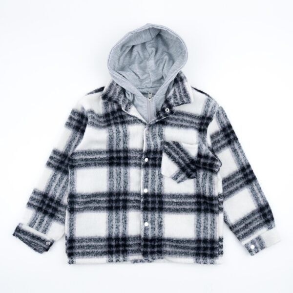 Women's Oversized Hooded Plaid Flannel Jacket Flacket - Versatile Casual Wear for All Occasions - Womenswear Comfort - Image 2