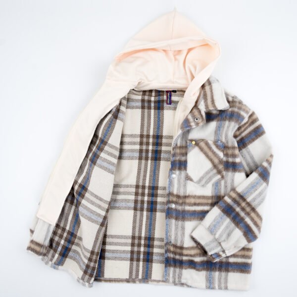 Women's Oversized Hooded Plaid Flannel Jacket Flacket - Versatile Casual Wear for All Occasions - Womenswear Comfort - Image 9