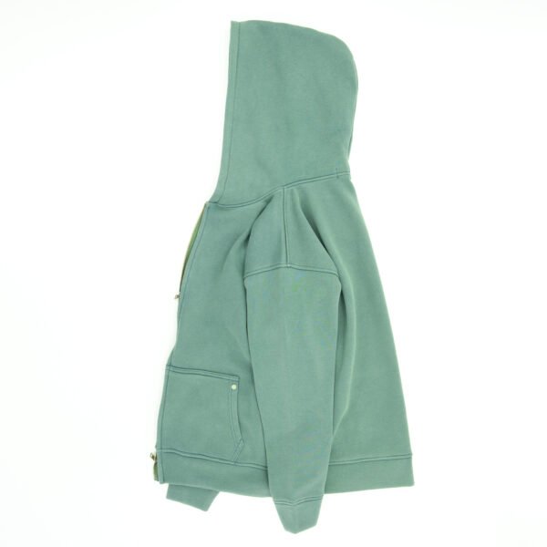 High Level HL Two-way Zip-up Hoodie Stone Washed Vintage Men Long sleeves Pink, Grey, Caramel, Sage zip-up front double zipper Stonewashed Plush - Image 13