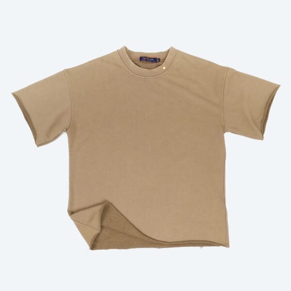 HIGH LEVEL Men's Oversized Washed French Terry Cotton T-shirt Heavyweight 360gsm Boxy Fit Drop Shoulders - Black, Tan, Army Green Casual Classic - Image 11