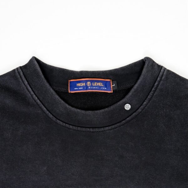 HIGH LEVEL Men's Oversized Washed French Terry Cotton T-shirt Heavyweight 360gsm Boxy Fit Drop Shoulders - Black, Tan, Army Green Casual Classic - Image 4