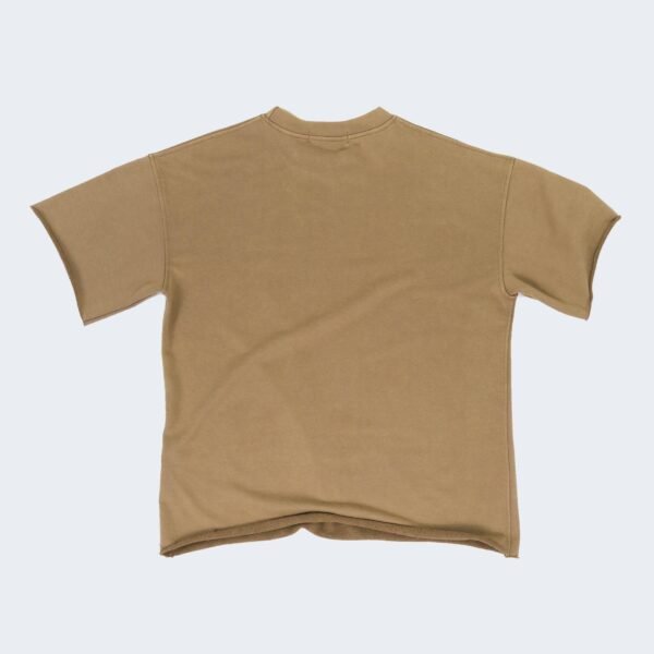 HIGH LEVEL Men's Oversized Washed French Terry Cotton T-shirt Heavyweight 360gsm Boxy Fit Drop Shoulders - Black, Tan, Army Green Casual Classic - Image 8