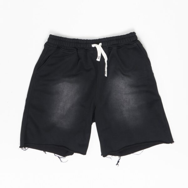 HIGH LEVEL Men's Washed French Terry Cotton Shorts Heavyweight 360gsm - Black, Tan, Army Green Menswear Athletic - Image 7