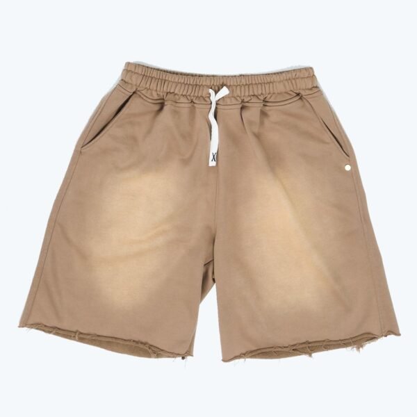 HIGH LEVEL Men's Washed French Terry Cotton Shorts Heavyweight 360gsm - Black, Tan, Army Green Menswear Athletic - Image 5