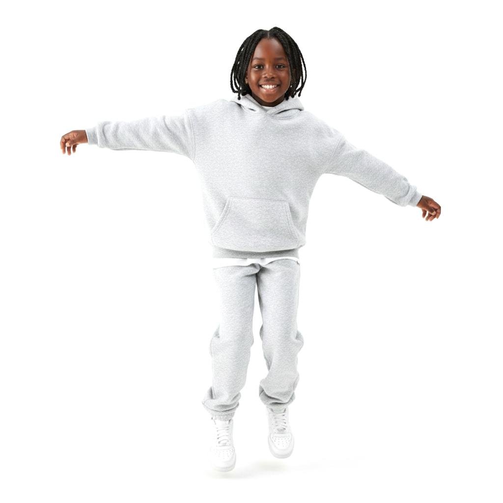 High Level HL - Kids' Cozy Comfy Sweatsuit Hoodies and Sweatpants for Winter Warm Heavyweight in Black, Lavender, Pink, Baby Blue, Yellow, Heather Grey, Coral Orange, Army Green, Tan Khaki - Image 4