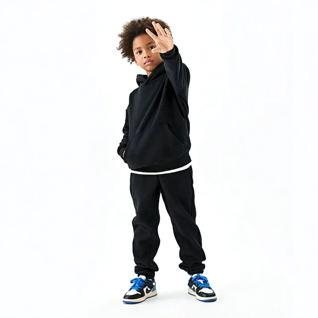 High Level HL - Kids' Cozy Comfy Sweatsuit Hoodies and Sweatpants for Winter Warm Heavyweight in Black, Lavender, Pink, Baby Blue, Yellow, Heather Grey, Coral Orange, Army Green, Tan Khaki - Image 10