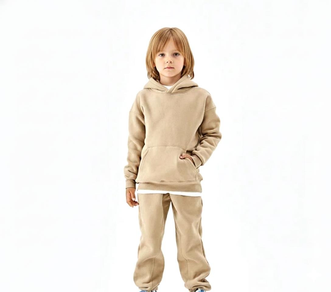 High Level HL - Kids' Cozy Comfy Sweatsuit Hoodies and Sweatpants for Winter Warm Heavyweight in Black, Lavender, Pink, Baby Blue, Yellow, Heather Grey, Coral Orange, Army Green, Tan Khaki - Image 7